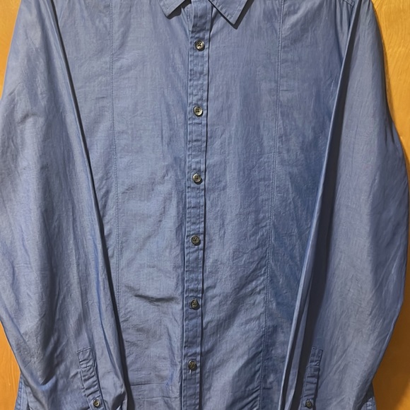 Men’s Kenneth Cole Blue Long Sleeve Button Down Size Large - Picture 5 of 9